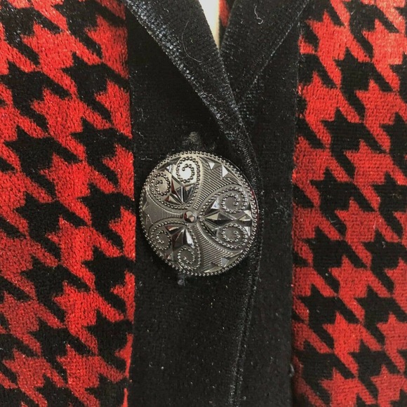 Coldwater Creek Velvet Duster Houndstooth Maxi Coat - Picture 9 of 9